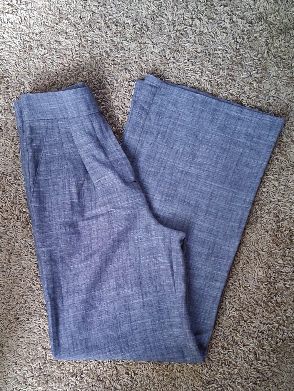 Rumored Heathered Navy Wide-Leg Trousers S / M